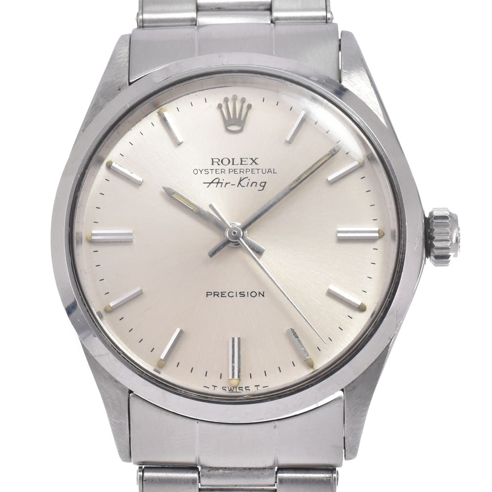 ロレックス ROLEX 5500 ヴィンテージ オイスターパーペチュアル エアキング Cal.1520 シルバー 自動巻き メンズ 良品 腕時計 L#149756