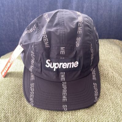 reflective text camp cap