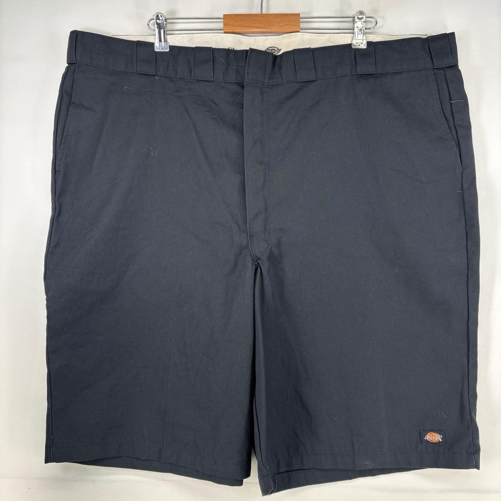 古着 ディッキーズ Dickies ショートパンツ ワーク ワンポイントロゴ ジップ ハーフパンツ 大きいサイズ w50 ブラック メンズ
