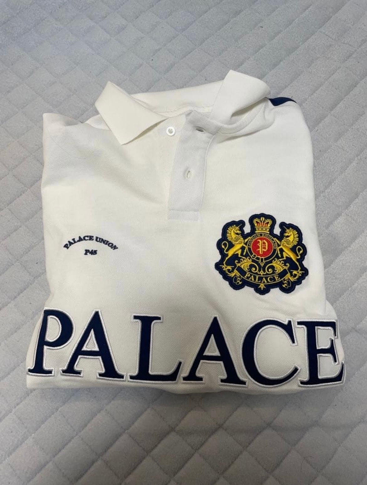 PALACE Established Longsleeve Polo "White"