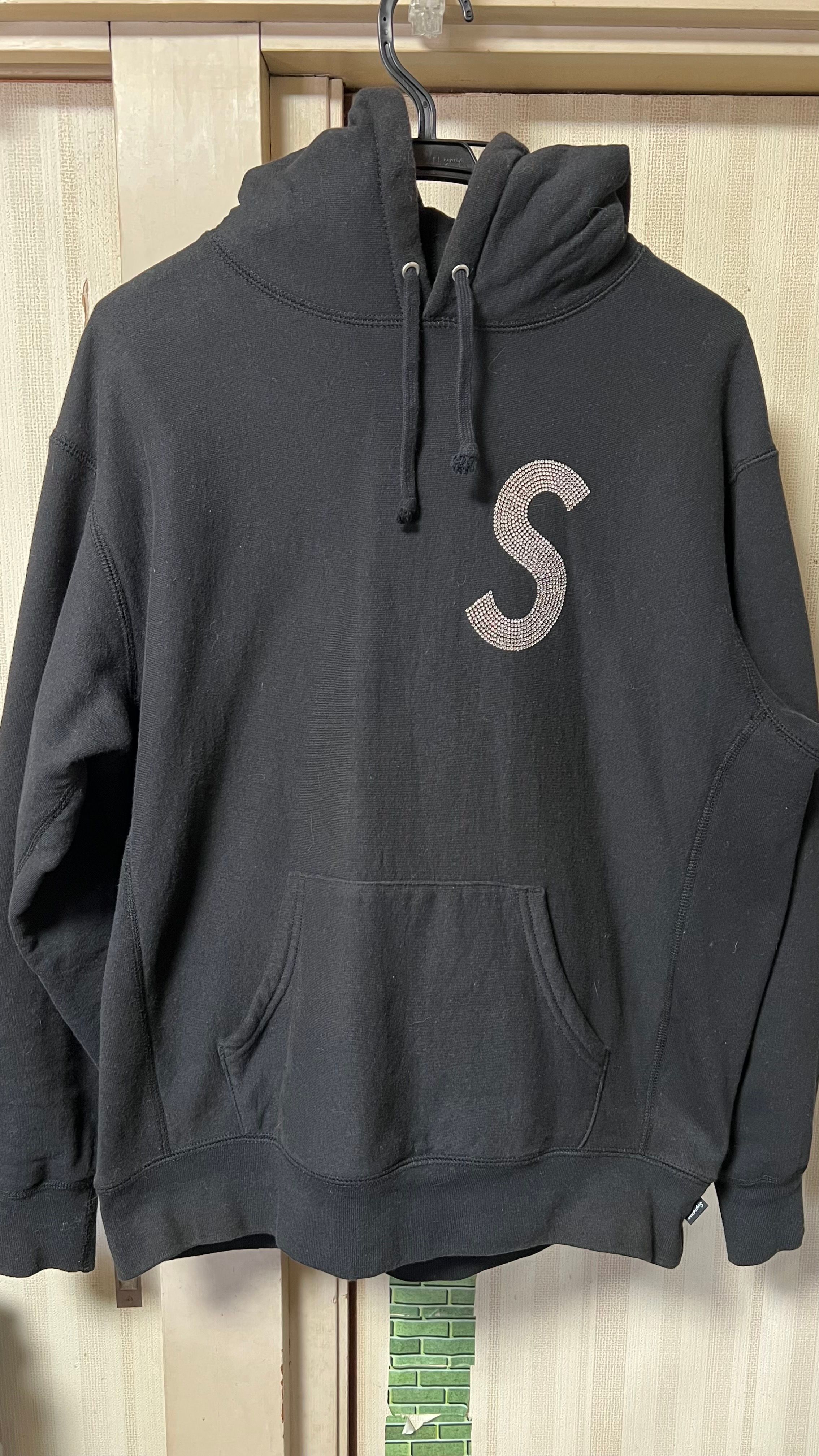 Supreme Swarovski® S Logo Hooded Sweatshirt "Black"