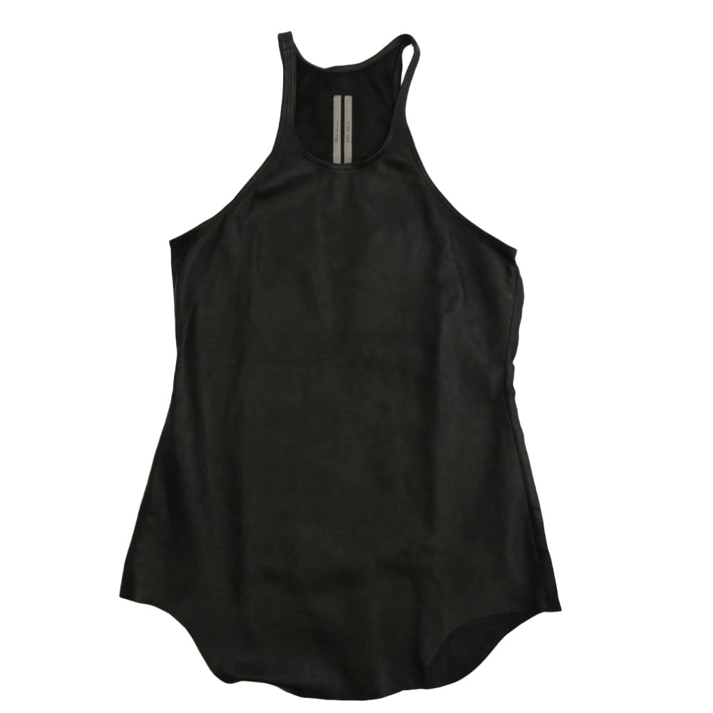 Rick Owens リックオウエンス タンクトップ 24SS RP01D2121-LNV LIDO期 ノースリーブ レザー タンクトップ ブラック系 S【中古】