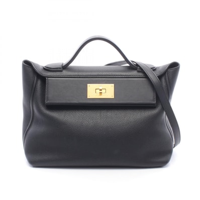エルメス HERMES 24/24 ヴァンキャトルヴァンキャトル29 2WAY ハンドバッグ バッグ トゴ / ヴォースイフト トゴ C刻印(2018年製造) レディース ブラック系 【中古】