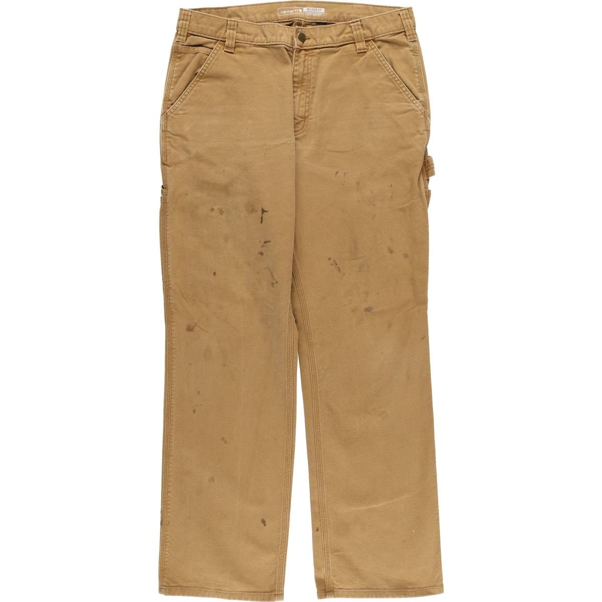 古着 カーハート Carhartt RELAXED FIT RUGGED FLEX ダックペインターパンツ メンズw34相当/eaa557332