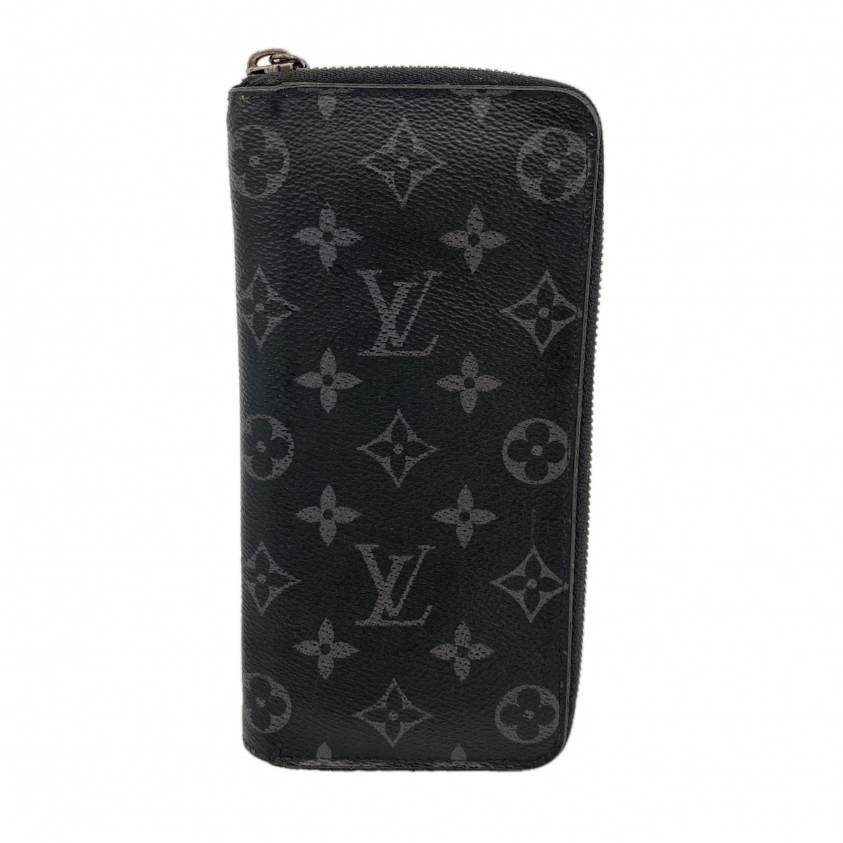 【6dc3691-k】ルイヴィトン 長財布 モノグラム・エクリプス ジッピーウォレットヴェルティカル N63095 ブラック【中古】メンズ