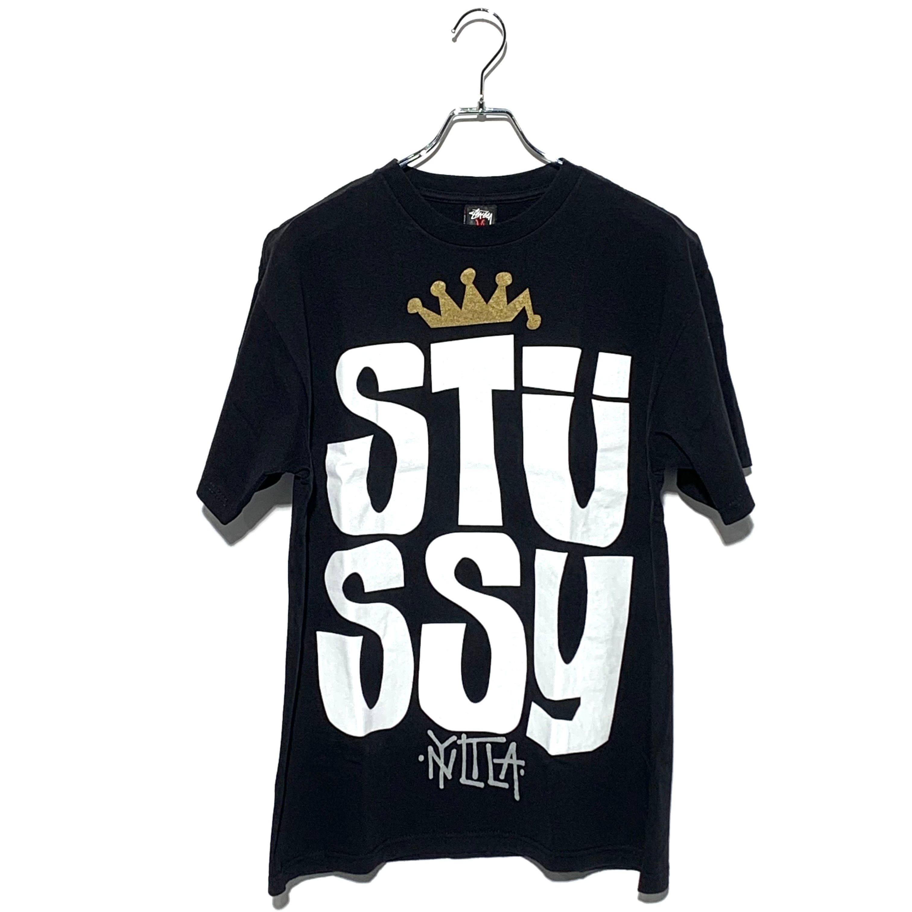 STUSSY CROWN LOGO TEE Black