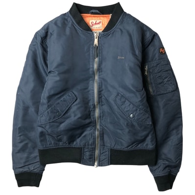 古着 90年代 民間品 ショット SCHOTT AMERICAN COLLEGE 中綿入り ミリタリー フライトジャケット メンズL相当 ヴィンテージ/eaa458749