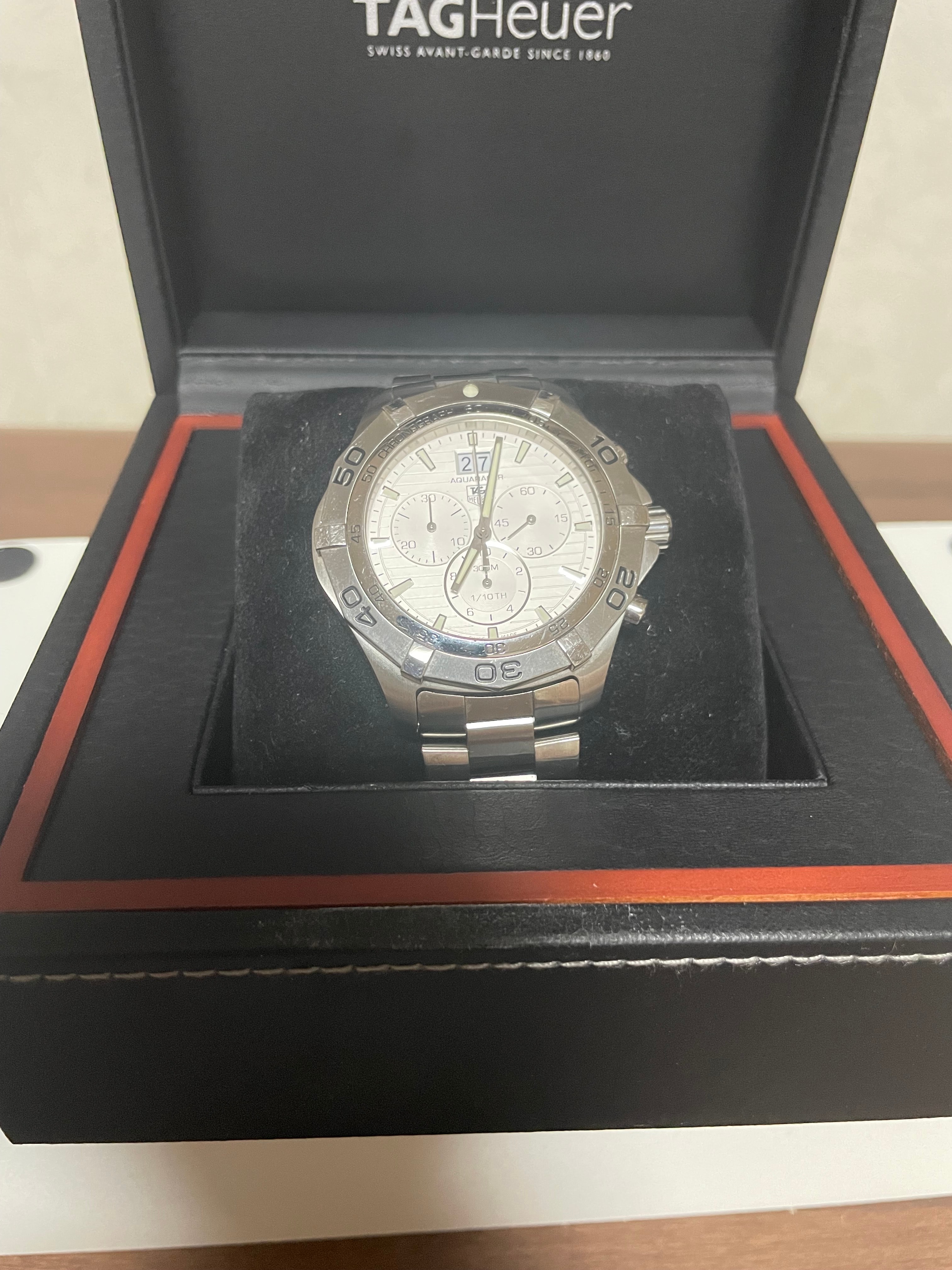 TAG Heuer Aquaracer Grand Date Chronograph "Silver/Stainless Steel"