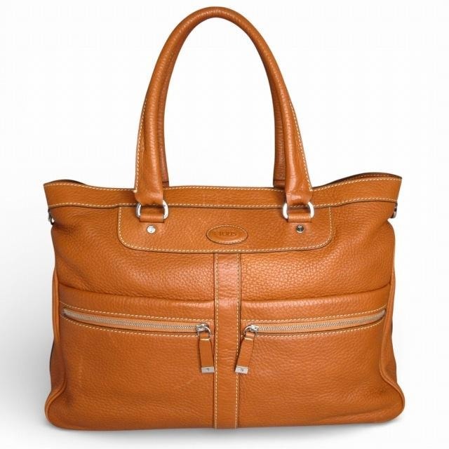 トッズ TOD'S トートバッグ レザー ライトブラウン