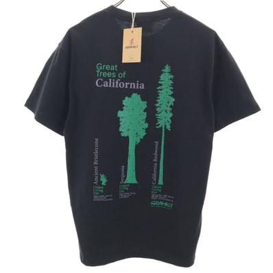 未使用 Gramicci グラミチ バックプリント 半袖 Cali Trees Tシャツ S ブラック