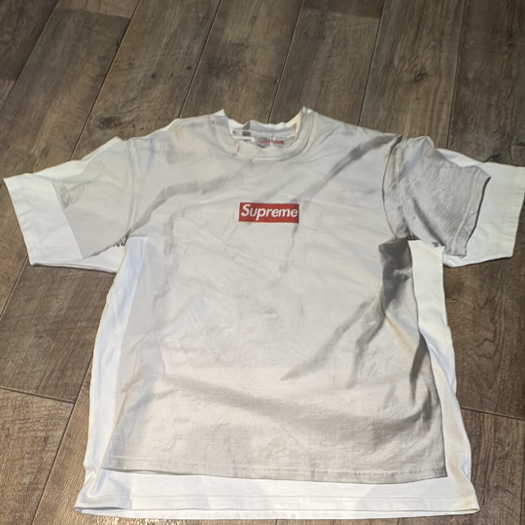 Supreme x MM6 Maison Margiela Box Logo Tee "White"