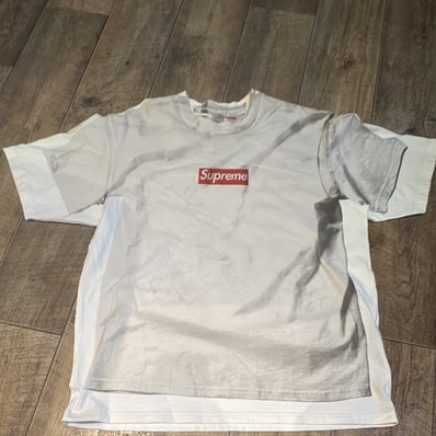 Supreme x MM6 Maison Margiela Box Logo Tee "White"