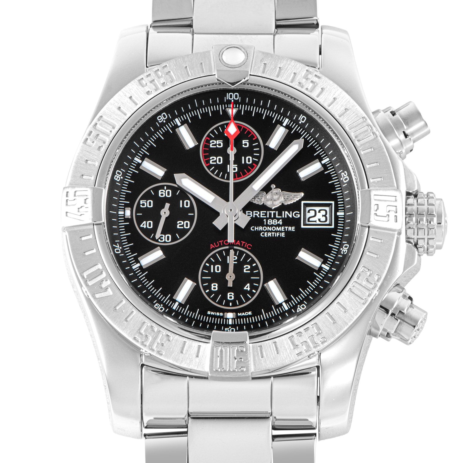 BREITLING ブライトリング アベンジャー2 ボルケーノブラック A339B32PSS(A13381) ステンレススチール【中古】