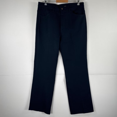 古着 90's/90年代 リーバイス Levi's スラックスパンツ ランチャーパンツ フレア ブーツカット ポリエステル w38 L32 ブラック メンズ