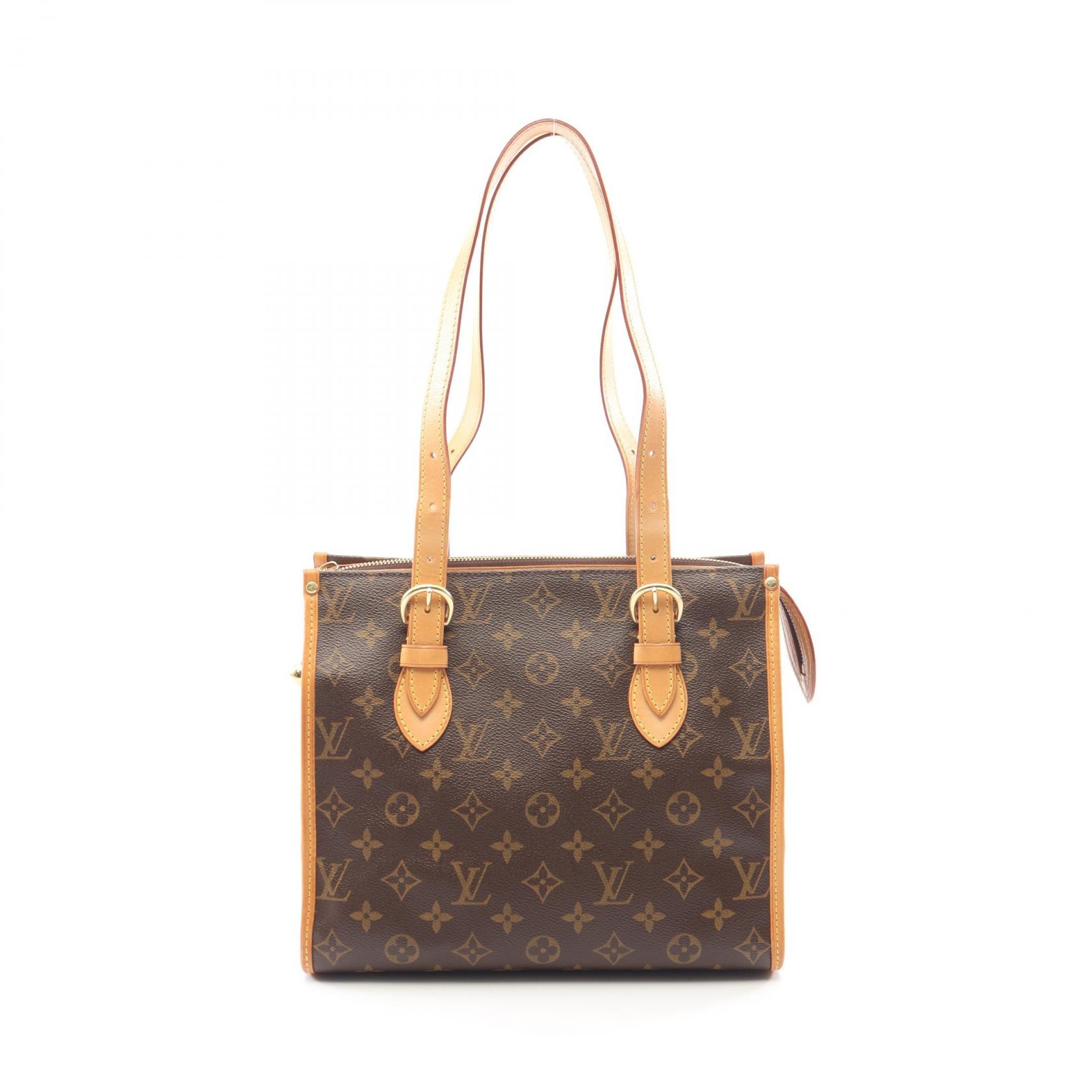 ルイ・ヴィトン LOUIS VUITTON ポパンクール オ トートバッグ バッグ PVCコーティングキャンバス レザー モノグラム レディース ブラウン系 M40007 【中古】