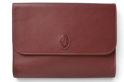 カルティエ クラッチバッグ Cartier マスト ドゥ カルティエ ヴィンテージ バッグ レザー ボルドー【中古】