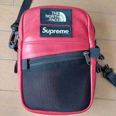 Supreme x The North Face Leather Shoulder Bag "Red"