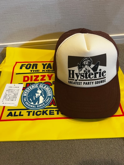 HYSTERIC GLAMOUR Guitar Girl Mesh Cap "Brown"