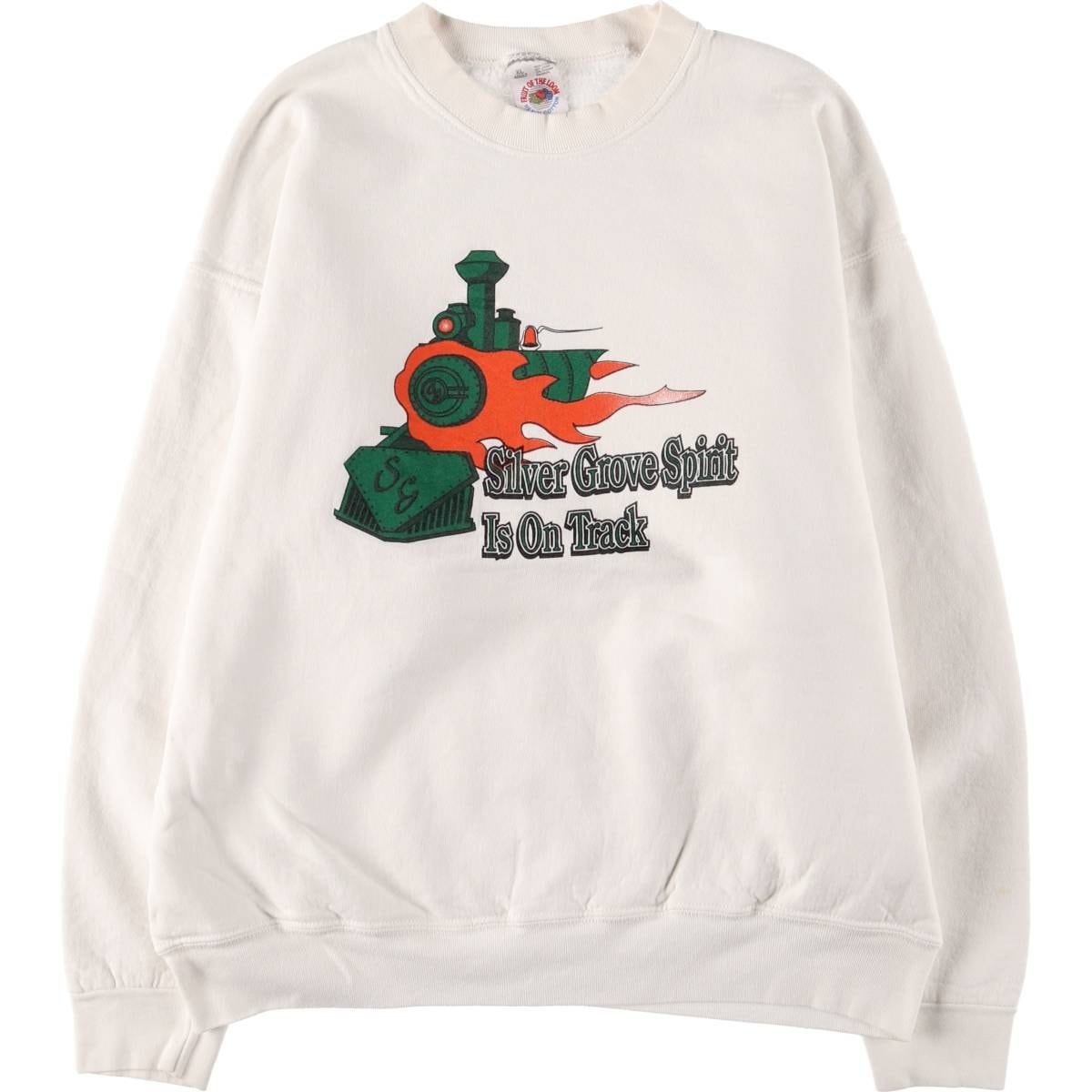 古着 90年代 フルーツオブザルーム FRUIT OF THE LOOM HEAVY COTTON プリントスウェットシャツ トレーナー USA製 メンズXL相当 ヴィンテージ/eaa568334