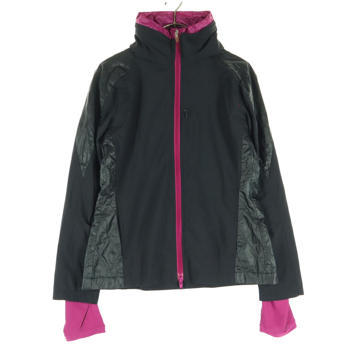 asics アシックス ワンポイントロゴ 長袖 ジップジャケット S ブラック