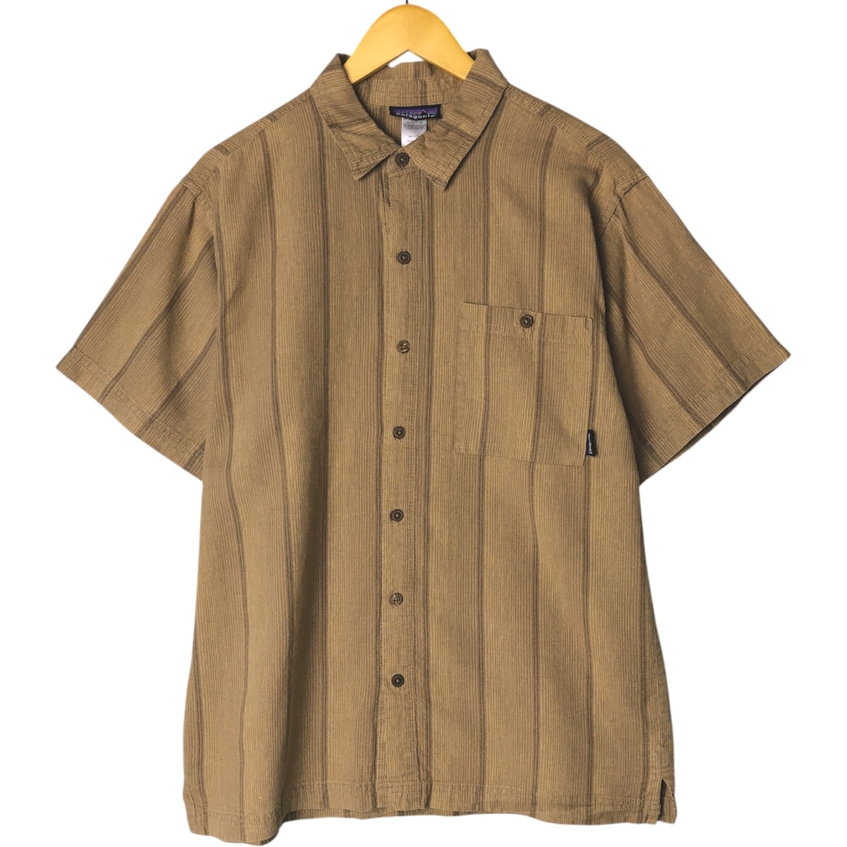 古着 パタゴニア Patagonia 53136S9 マルチストライプ 半袖 ストライプシャツ ボックスシャツ メンズM相当/eaa579089