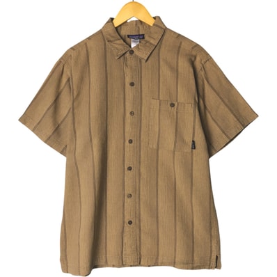 古着 パタゴニア Patagonia 53136S9 マルチストライプ 半袖 ストライプシャツ ボックスシャツ メンズM相当/eaa579089