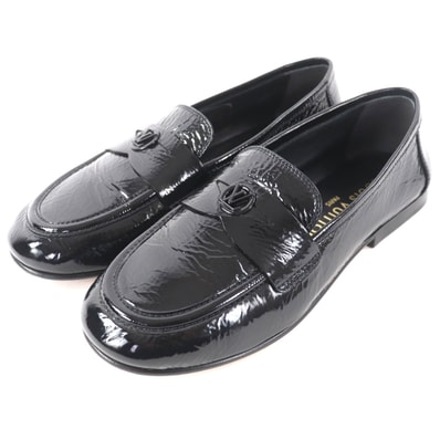 美品 ルイヴィトン ローファー ソーホー・ライン ブラック レディース 35 1ACYYL