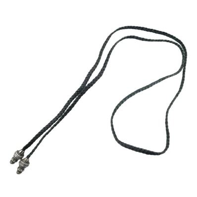 Chrome Hearts Leather Braid Small Bolo Tip "Black"