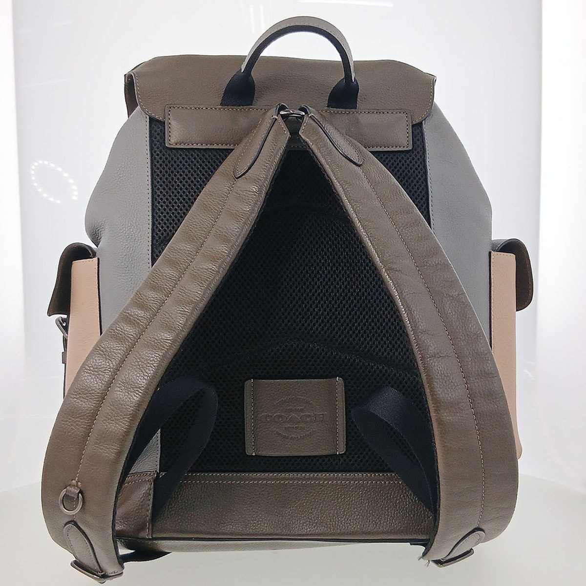 C (やや傷や汚れあり)】COACH コーチ ハドソン カラーブロック レザー