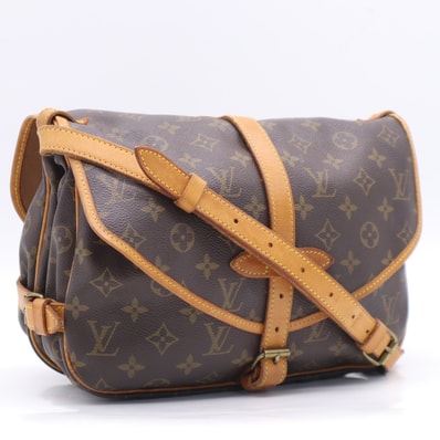 LOUIS VUITTON ルイ・ヴィトン モノグラム ソミュール30 M42256 その他バッグ ブラウン ベージュ コーティングキャンバス レザー レディース