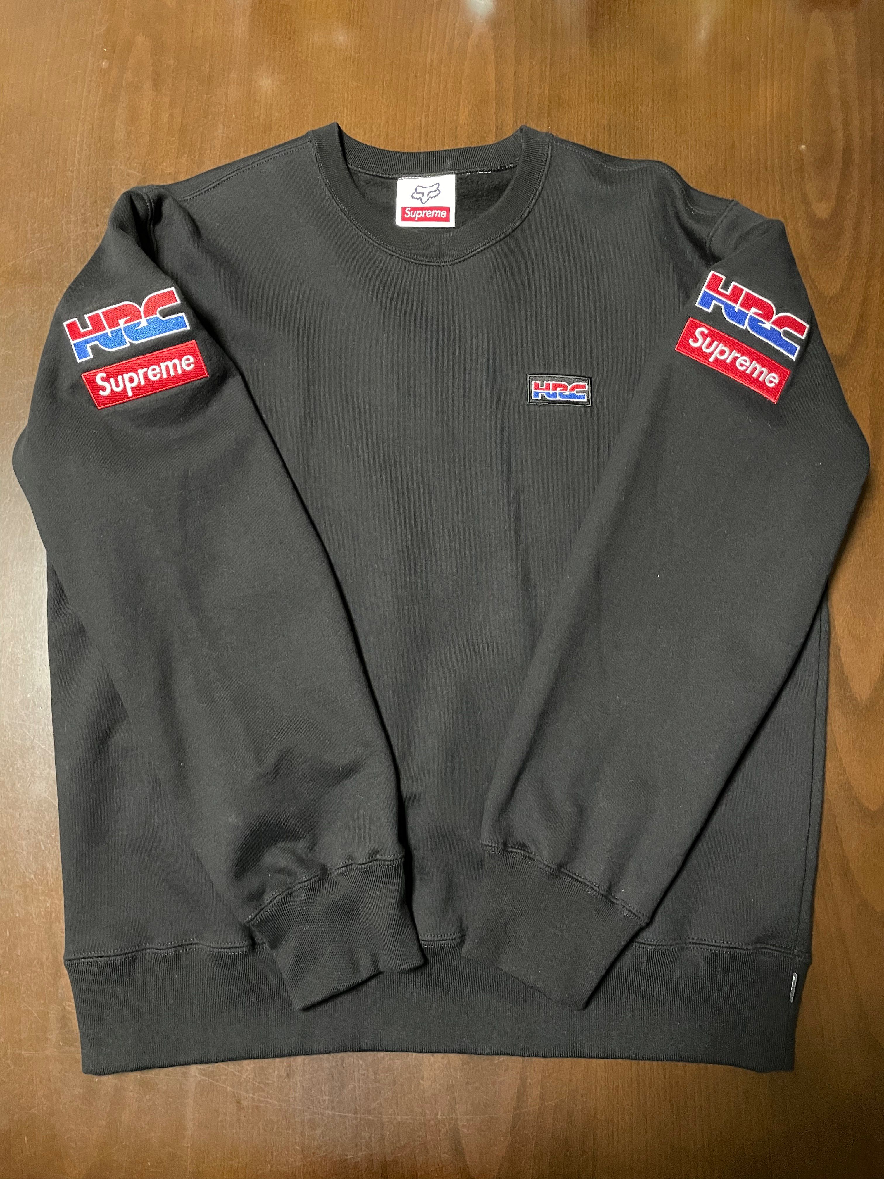 Supreme x Honda x Fox Racing Crewneck "Black"