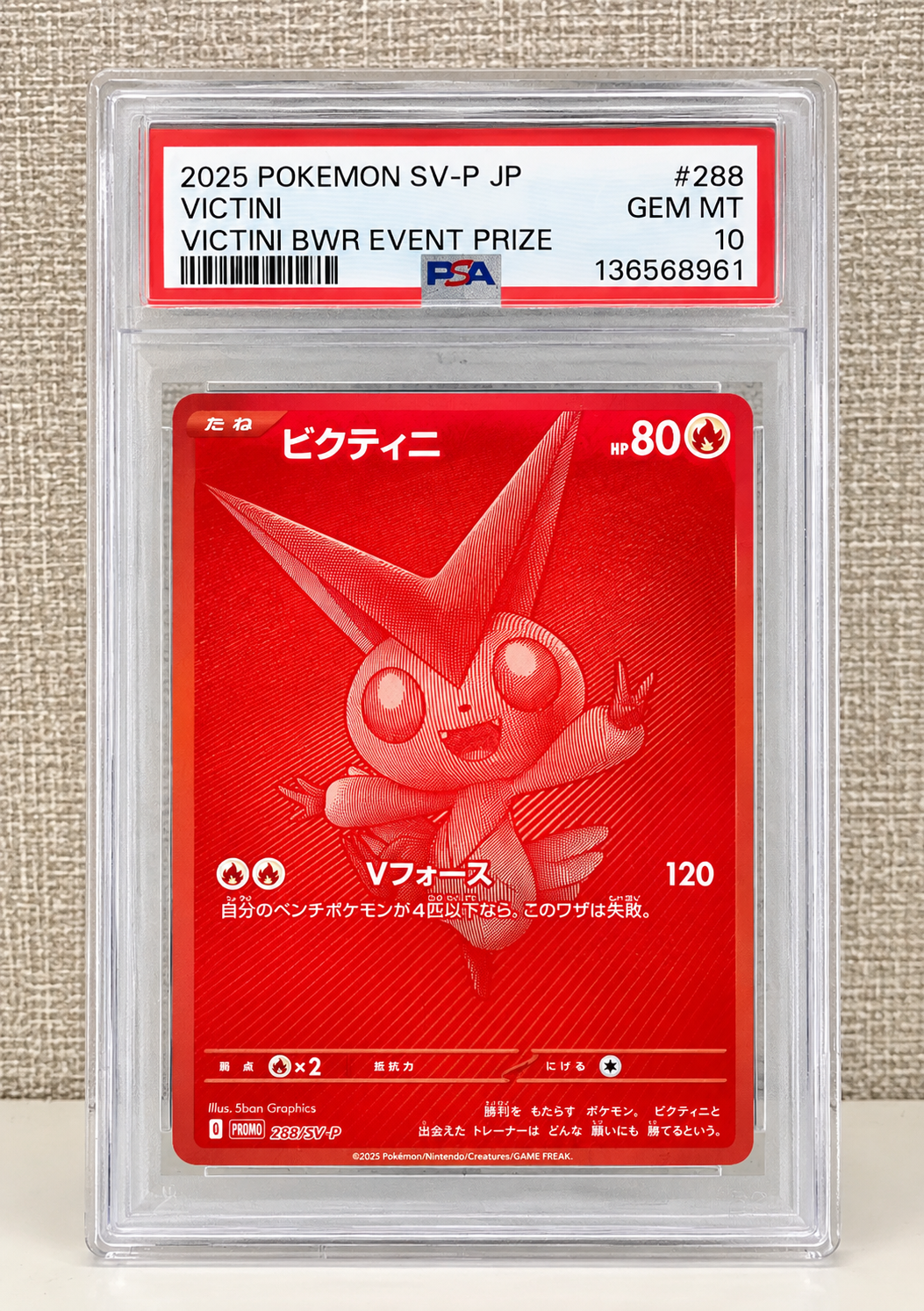 ビクティニ P [SV-P 288](プロモーションカード「ビクティニBWR争奪戦 上位賞 / おうちでブラックボルト・ホワイトフレア デッキ構築戦キャンペーン)