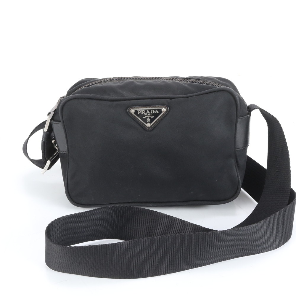 ■極美品 プラダ テスート ナイロントライアングルロゴショルダーバッグ