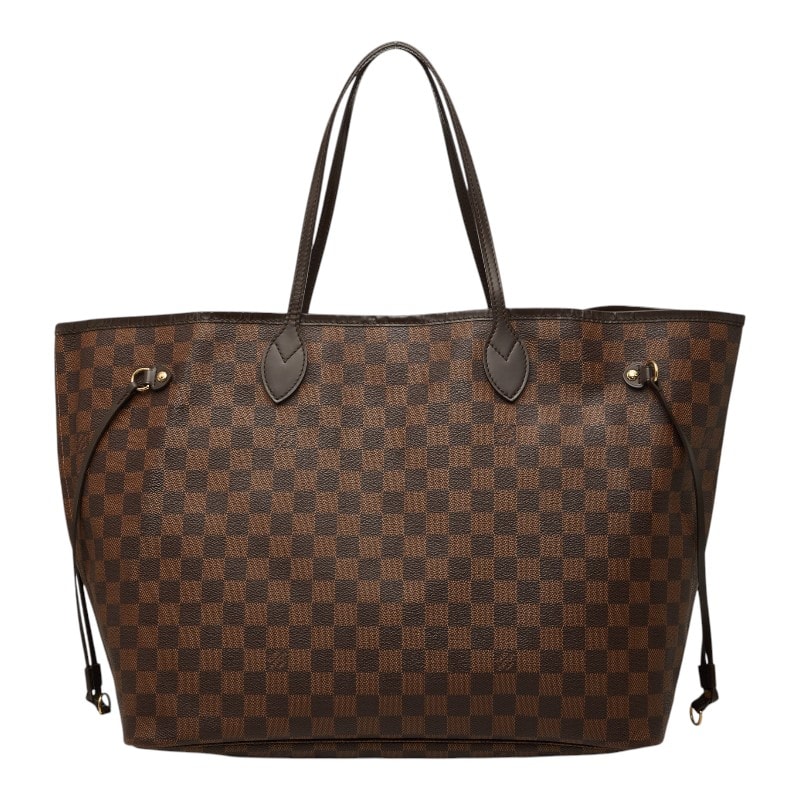 ルイ ヴィトン ダミエ ネヴァーフルGM トートバッグ ショルダーバッグ N51106 ブラウン PVC レザー レディース LOUIS VUITTON 【中古】