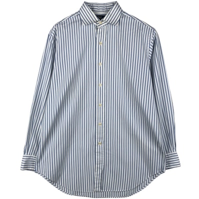 古着 ラルフローレン Ralph Lauren POLO by Ralph Lauren REGENT CLASSIC FIT 長袖 ストライプシャツ メンズL相当/eaa606753