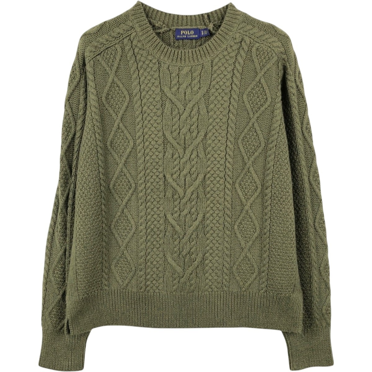 古着 ラルフローレン Ralph Lauren POLO RALPH LAUREN ケーブル編み コットンニットセーター メンズS相当/eaa683097