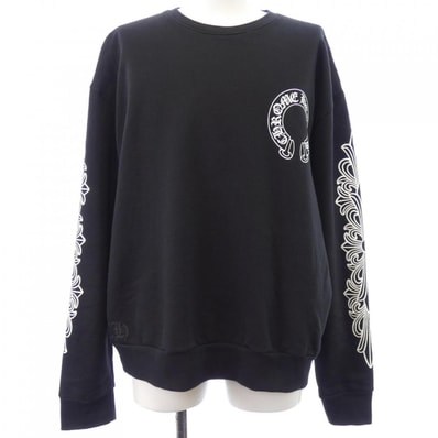 Chrome Hearts Floral Cross Horseshoe Back Print Sweatshirt "Black"