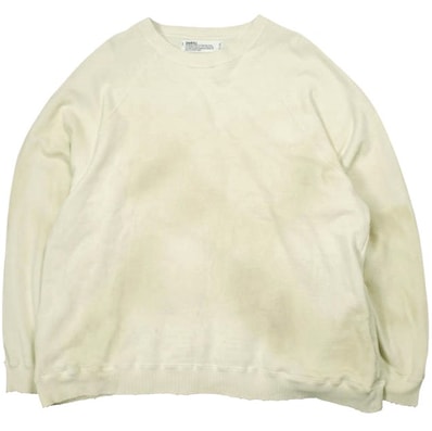 DAIRIKU ダイリク 23AW 日本製 Water-repellent Vintage Wash Sweater 撥水 ヴィンテージウォッシュスウェット 23AW C-2 M IVORY トレーナー プルオーバー トップス g24419