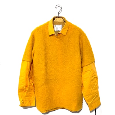 sacai Rip Stop x Knit Pullover "Yellow"
