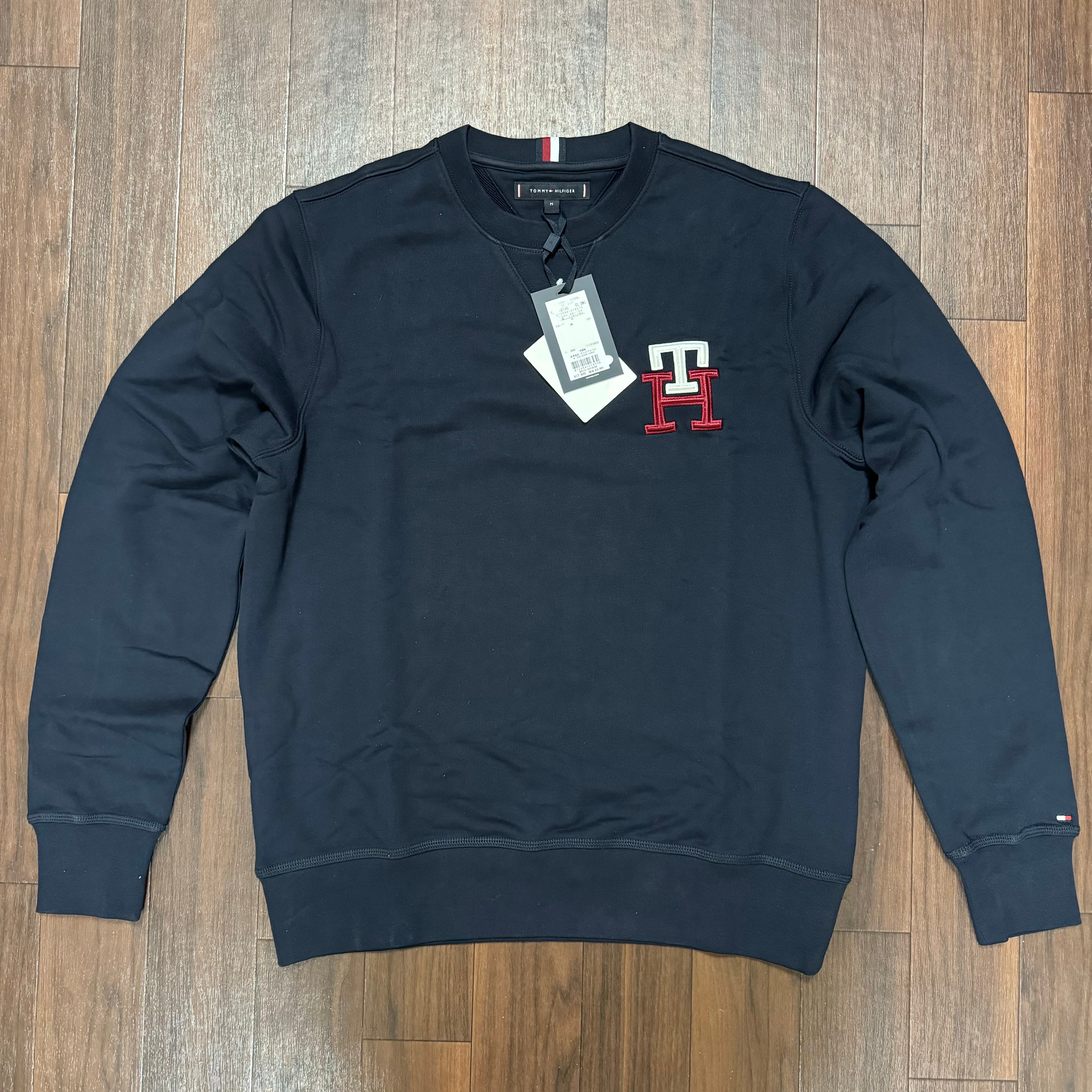 TOMMY HILFIGER モノグラムロゴ スウェット MW28196 ネイビー M 新品 正規品 タグ付き