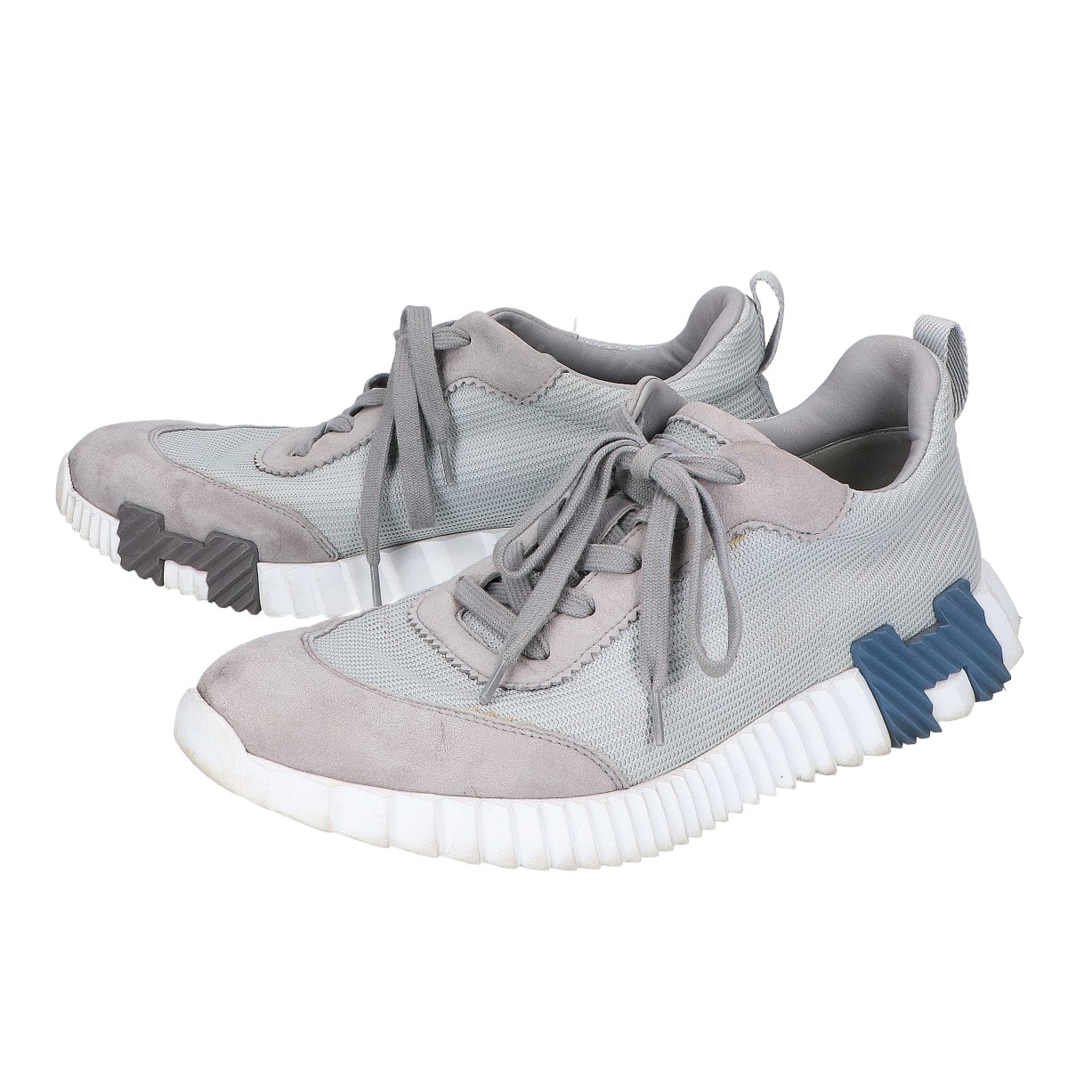 エルメス バウンシング グレー スエードレザー スニーカー 41.5