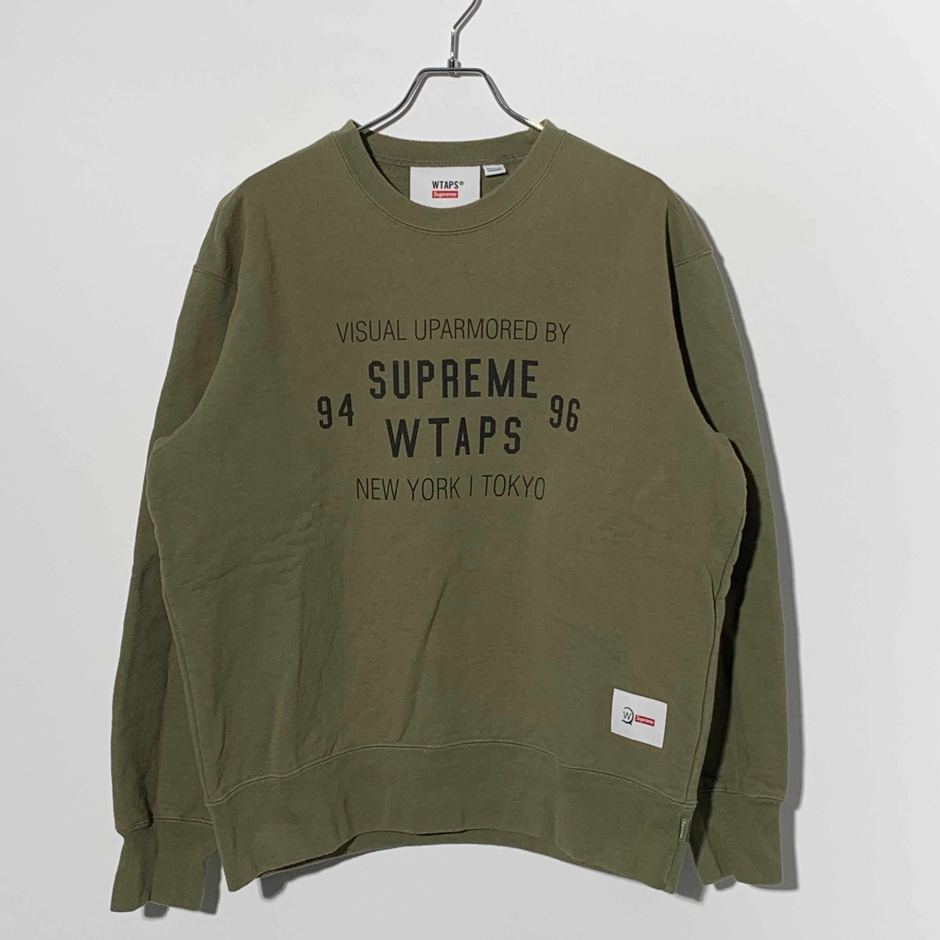Supreme / WTAPS Crewneck "Light Olive"
