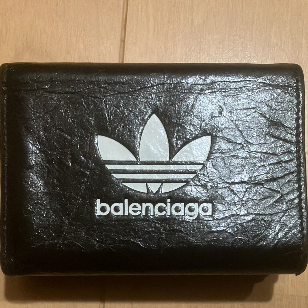 アディダス バレンシアガ ミニ ウォレット "ブラック" 721893210M61091