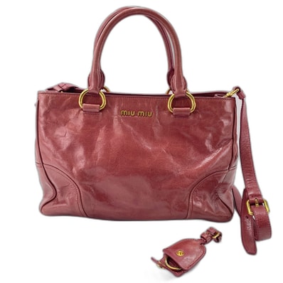 ミュウ ミュウ Miu Miu 2WAY ハンドバッグ レザー【中古】
