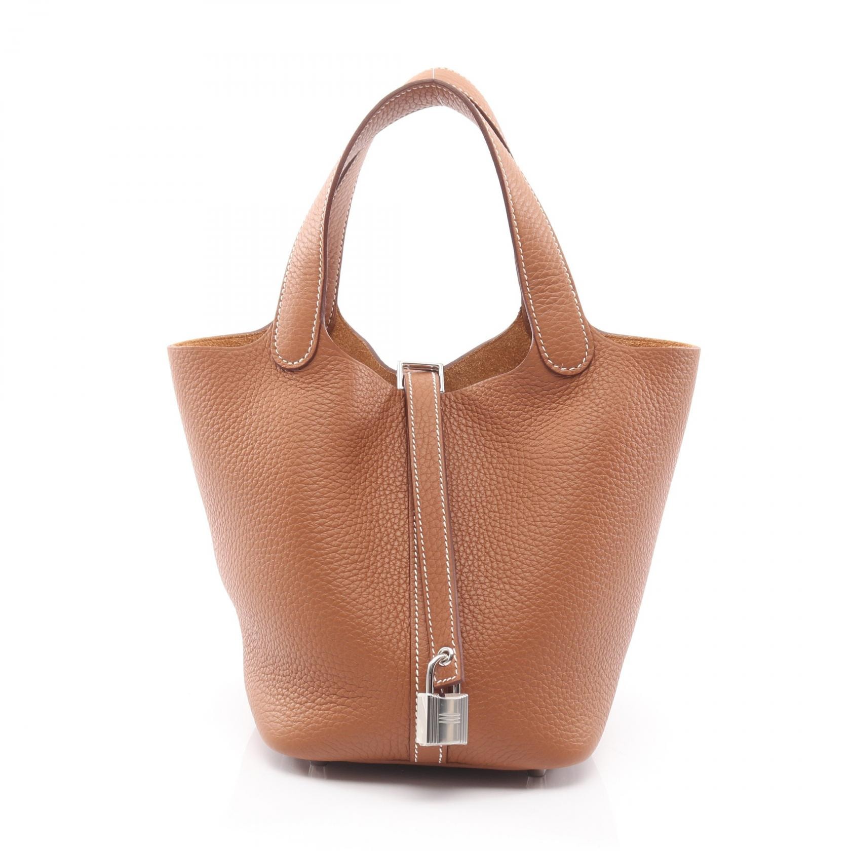 エルメス HERMES ピコタンロックPM ハンドバッグ バッグ レザー トリヨンクレマンス トリヨンクレマンス ゴールド K刻印(2025年製造) レディース ブラウン系 【中古】