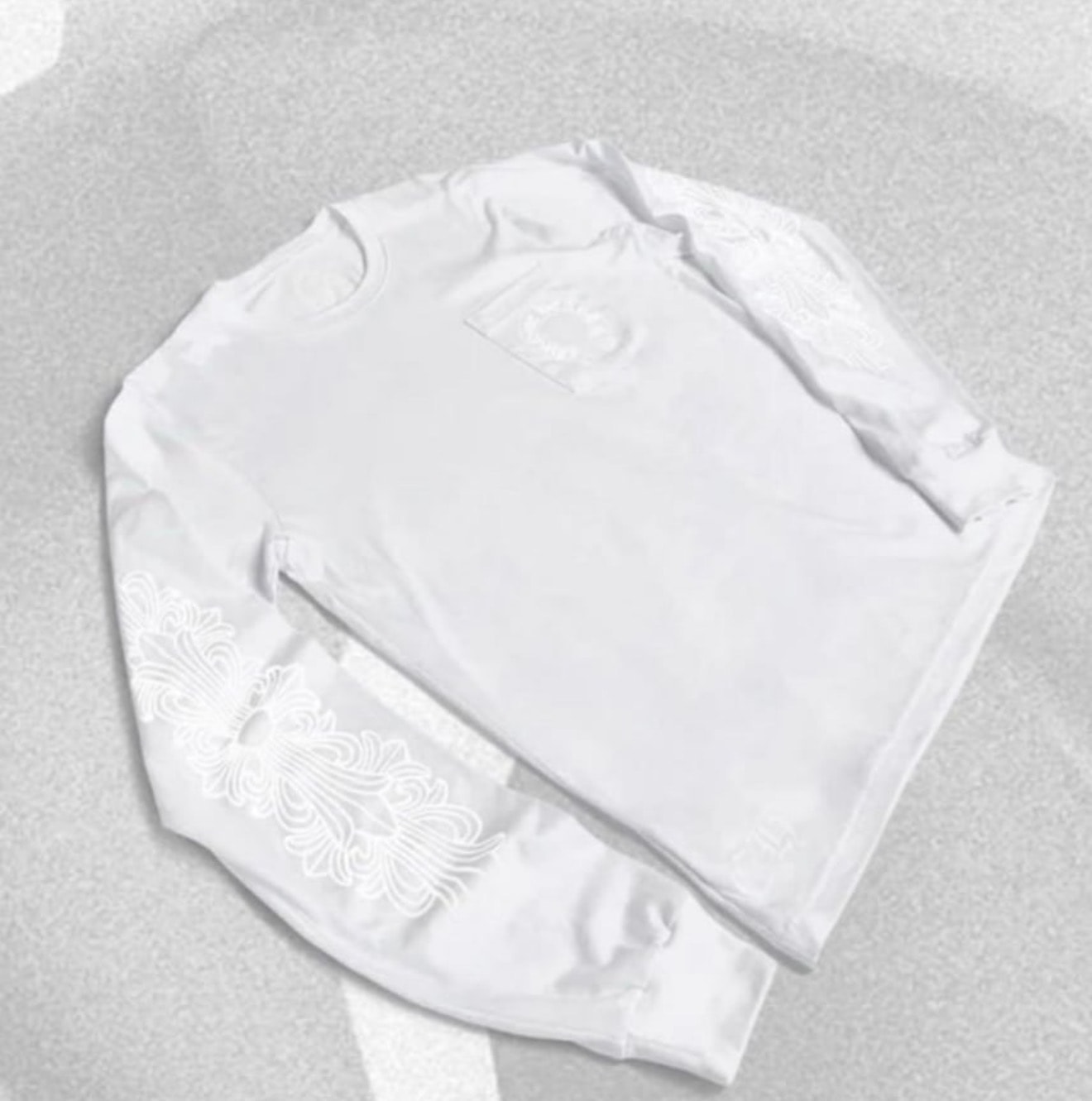 Chrome Hearts L/S Pocket Crew "White"