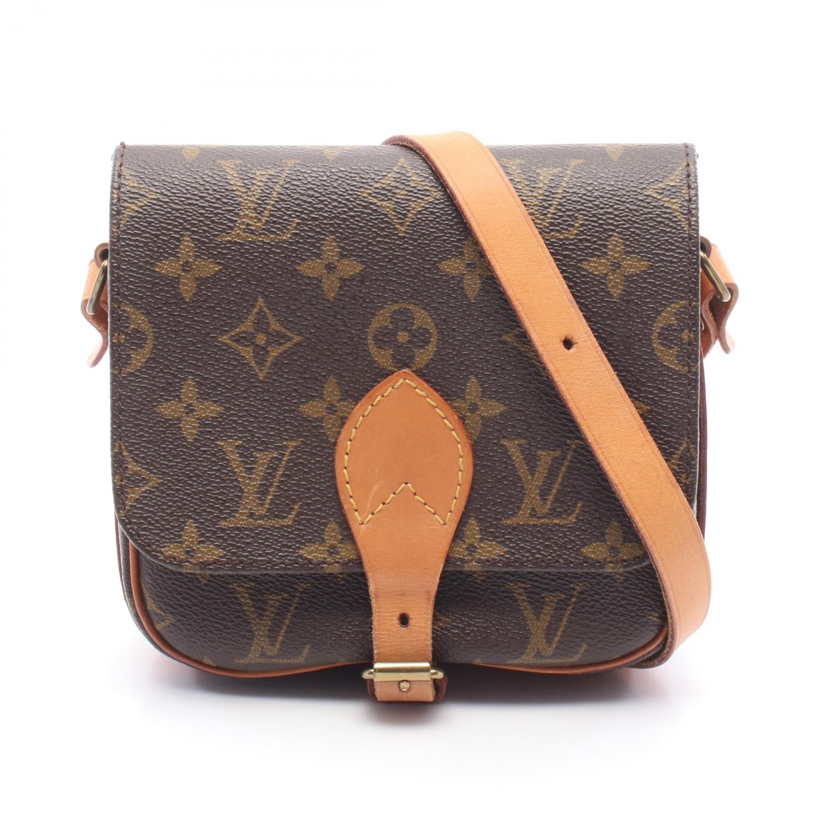ルイ・ヴィトン LOUIS VUITTON カルトシエールPM ショルダーバッグ バッグ PVCコーティングキャンバス レザー モノグラム レディース ブラウン系 M51254 【中古】