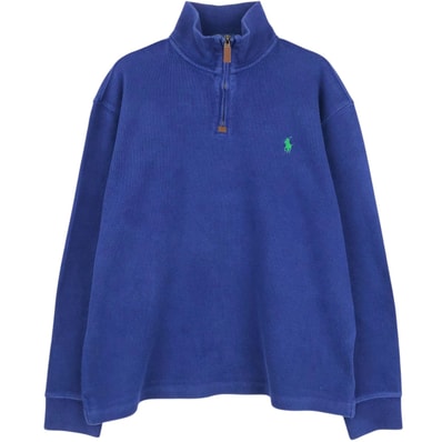 古着 ラルフローレン Ralph Lauren POLO RALPH LAUREN ハーフジップスウェットシャツ トレーナー メンズM相当/eaa676281