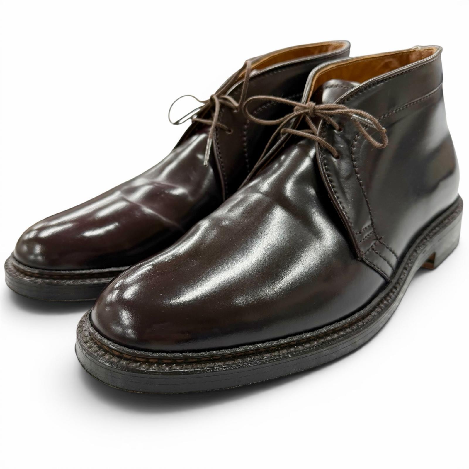 美品 オールデン アンクルブーツ バーガンディ メンズ 7.5