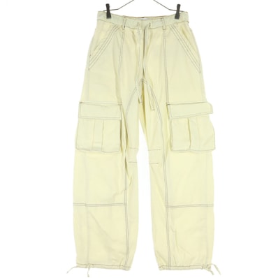 美品 ZARA ザラ カーゴパンツ 38 アイボリー